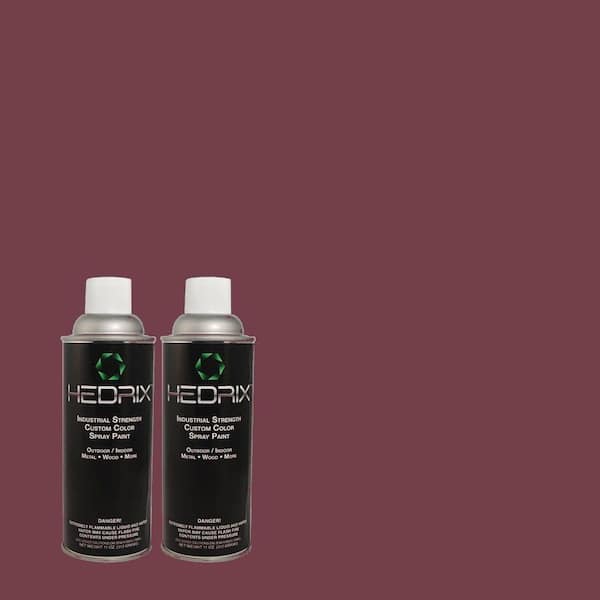 Hedrix 11 oz. Match of S-G-690 Delicious Berry Low Lustre Custom Spray Paint (2-Pack)