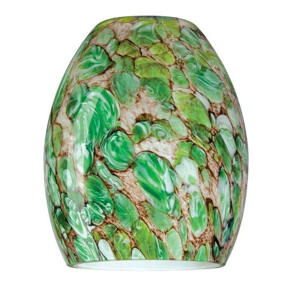 Westinghouse 5-7/8 in. Handblown Imperial Jade Neckless Glass Shade with 2-1/4 in. Fitter and 4-7/8 in. Width