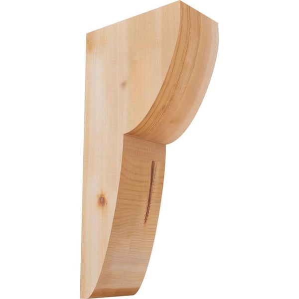Ekena Millwork 5-1/2 in. x 10 in. x 22 in. Western Red Cedar Crestline Smooth Corbel