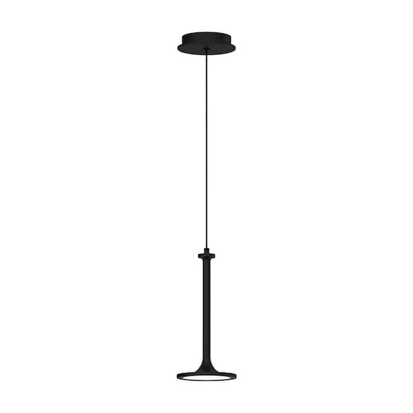 ALORA MOOD Issa 6 in. 1 Light 11-Watt Matte Black Integrated LED Pendant Light