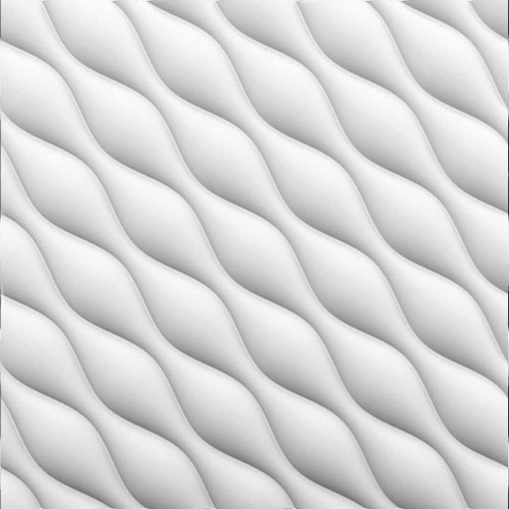 A La Maison Ceilings Dessert Plain White 2 ft. x 2 ft. Seamless Foam ...