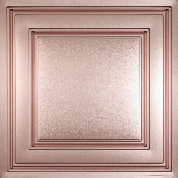 Ceilume Oxford Faux Copper Evaluation Sample - 2 ft. x 2 ft. Lay-in Ceiling Panel