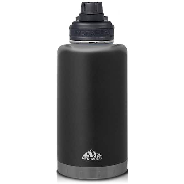 HYDRAPEAK Active Chug 50 oz. Black Triple Insulated Stainless Steel Water  Bottle HP-Wide-50-Chug-Black - The Home Depot