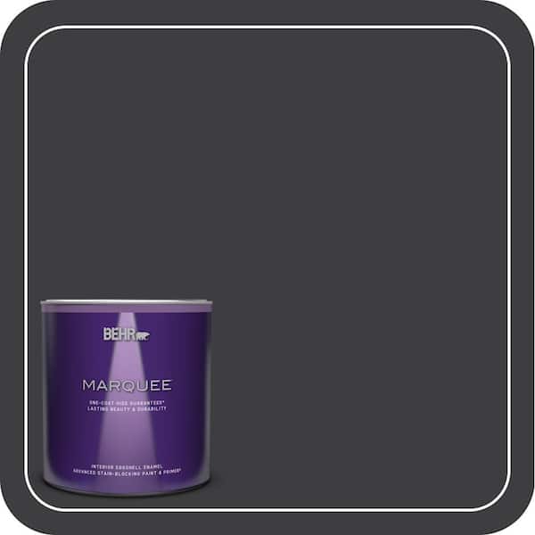 1 qt. #PPH-34 Black Smoke Eggshell Enamel Interior Paint & Primer