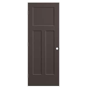 30 in. x 80 in. 3-Panel Winslow Right-Hand Hollow Core Willow Wood Molded Composite Single Prehung Interior Door