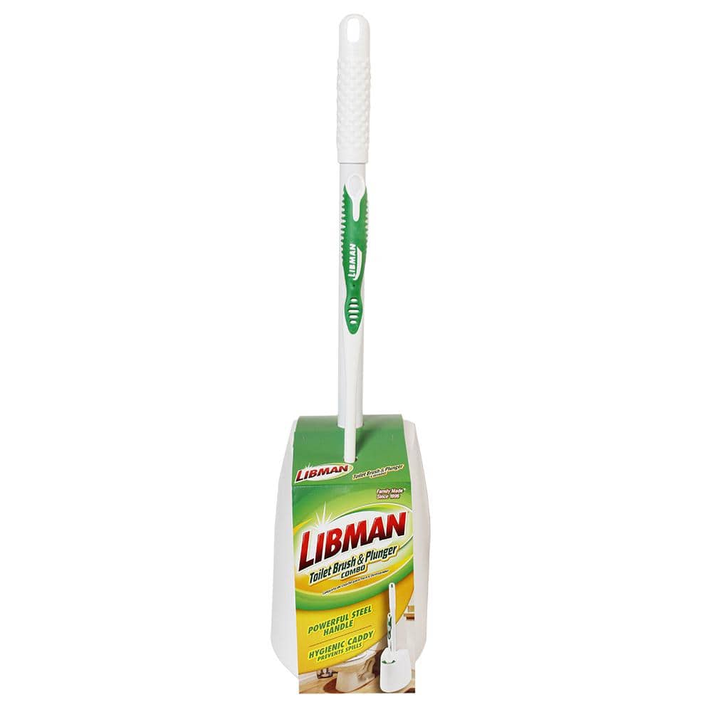 Libman Green and White Polypropylene Toilet Brush and Plunger Set