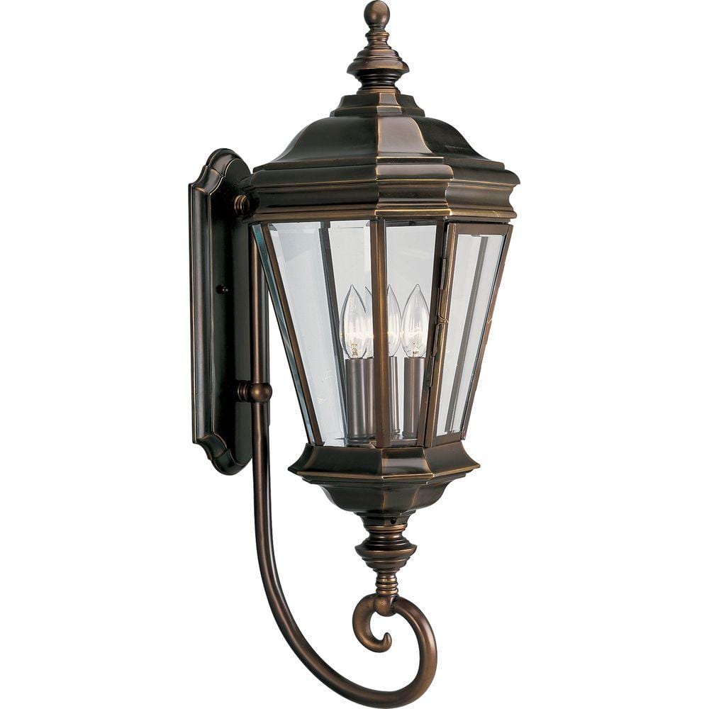 Crawford Oil Rubbed Bronze 3-Light Outdoor Wall Lantern