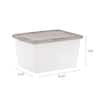 IRIS 24.5 Quart Plastic Storage Bin Tote Organizing Container with Latching  Lid, Clear with Gray Lid, 6 Pack 585104 - The Home Depot