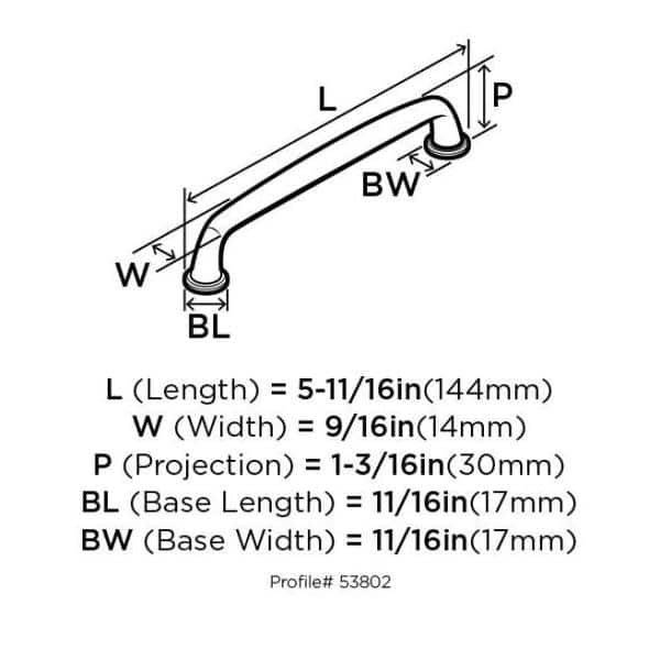 Kane 5-1/16 Inch Black Bronze Cabinet Pull