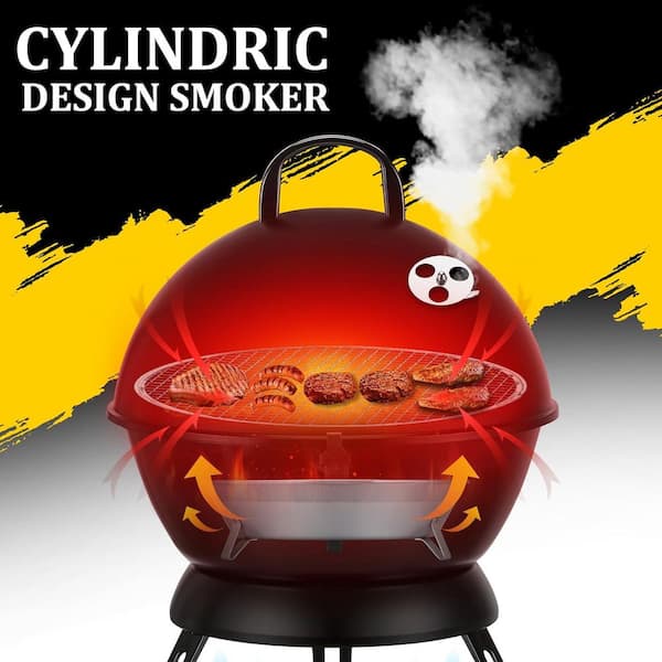 Maison Backyards 14 in. portable Charcoal Grill, in Black HD-Black