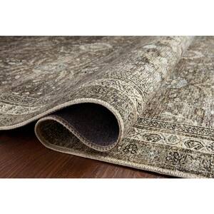 Layla Antique/Moss 2 ft. 6 in. x 12 ft. Distressed Oriental Printed Runner Rug