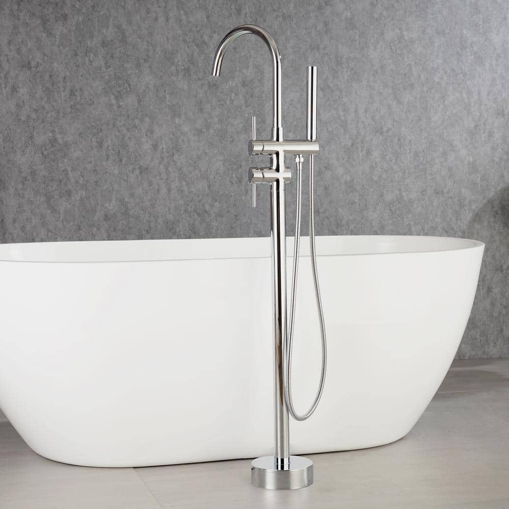 2-Handle Freestanding Tub Faucet with Hand Shower in Chrome price history on PriceWatchPro