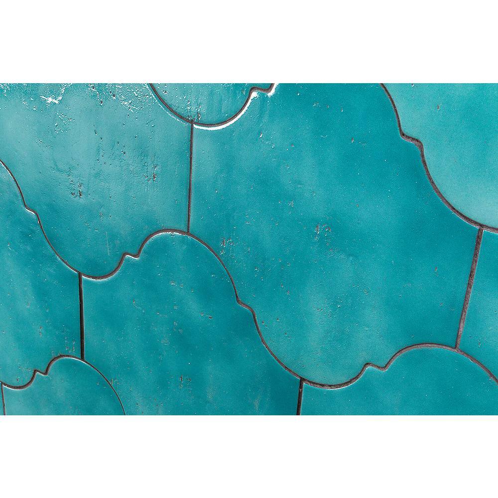 Triton 8" x 10" Polished Blue Porcelain Tile