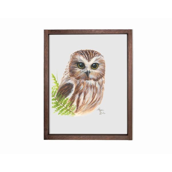 Unbranded Woodland Littles 2 Owl Farmhouse Decorative Sign 13 in. x 19 in.