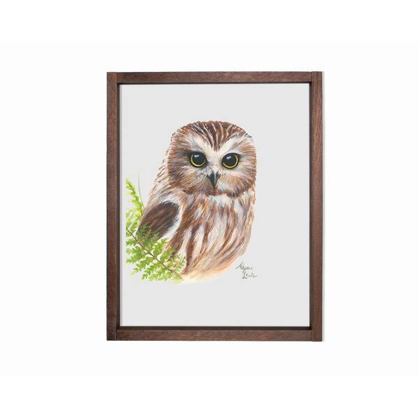 Unbranded Woodland Littles 2 Owl Farmhouse Decorative Sign 8 in. x 10 in.