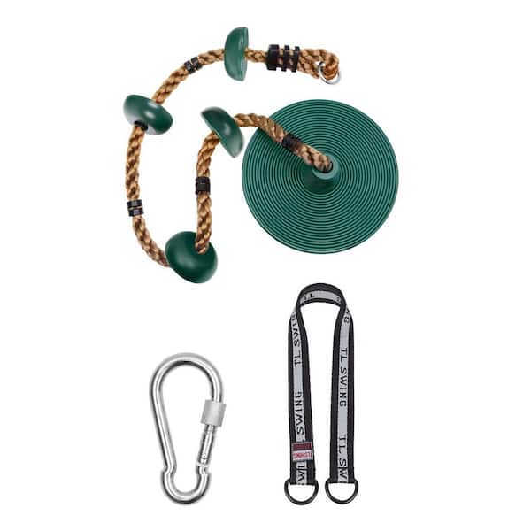 Tree Swing 78 in. with Adjustable Rope, Disc Swing, Platforms, Carabiners and Strap Trapeze Bar for Kids and Teens