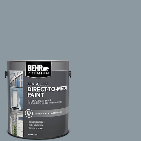BEHR PREMIUM 1 gal. #N490-4 Teton Blue Semi-Gloss Direct to Metal Interior/Exterior Paint