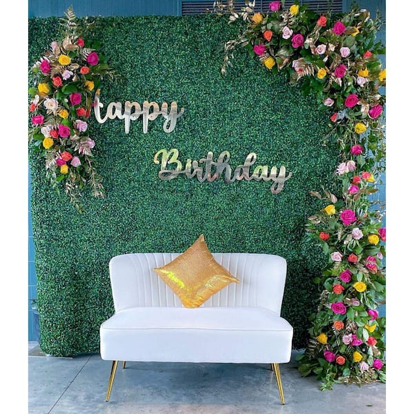 12-Pieces 20 in.x20 in. Artificial Greenery Boxwood Panels UV Protection Boxwood Hedge Panels Wall Screen Greenery Wall