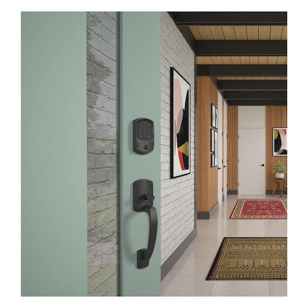 Greenwich Matte Black Encode Smart Wi-Fi Deadbolt