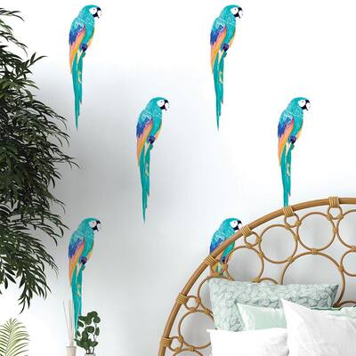 Parrot Peel and Stick Wall Decals (set of 6)