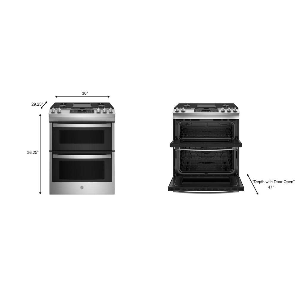 30 in. 6.7 cu. ft. SlideIn Double Oven Gas Range in Hungary Ubuy