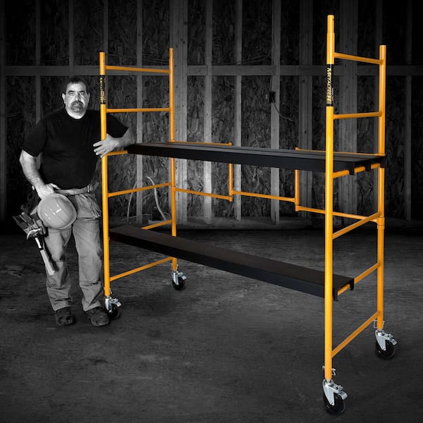 Jobsite Series Baker 6.5 ft. H x 6.25 ft. W x 2.5 ft. D Scaffold Work Platform with Wheels, 850 lbs. Capacity
