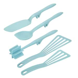 Rorence Silicone Whisk Spatula Spoonula & Brush Set of 6 - Green