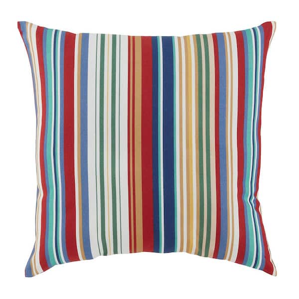 Hampton Bay Classic Stripe Outdoor Throw Pillow (Set of 2)
