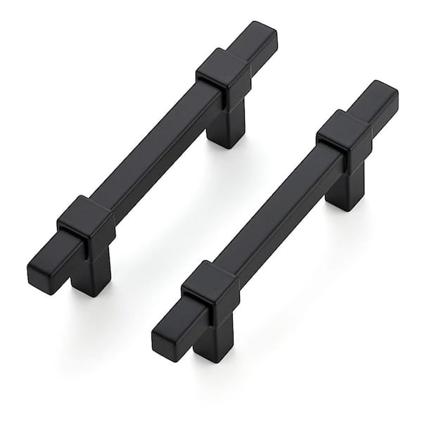 3 in. Hole Center Cabinet Pulls, Kitchen Handles for Cabinets, Matte Black (30-Pack)