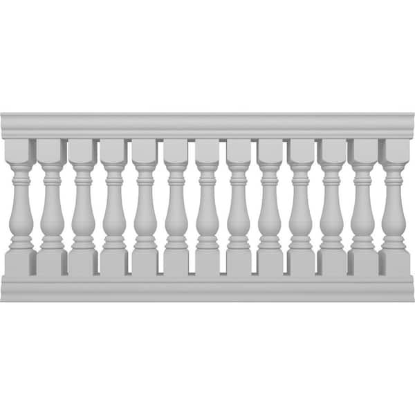 Ekena Millwork Fiberthane Bradford Balustrade 84 in. L x 42 in. H Fiberglass Railing Kit