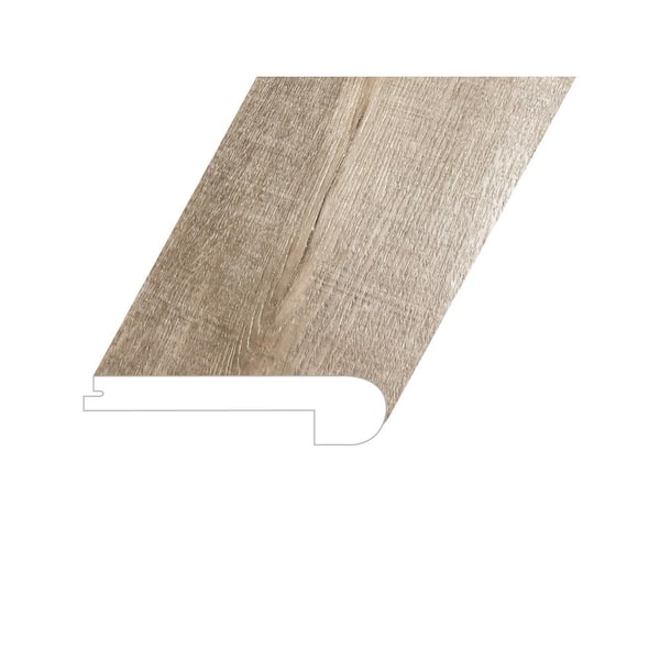null Bellator Oasis Natural 1 in. Thick x 4.5 in. W x 94.5 in. L SPC Vinyl Flush Stair Nose Molding