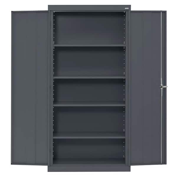 Classic Series 36 in. W x 72 in. H x 24 in. D 24-Gauge 5-Shelf Steel Freestanding Garage Storage Cabinet in Charcoal