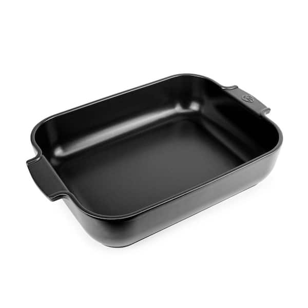 Peugeot Appolia Rectangular Ceramic Baking Dish, 40 cm - 16 in., Satin Black