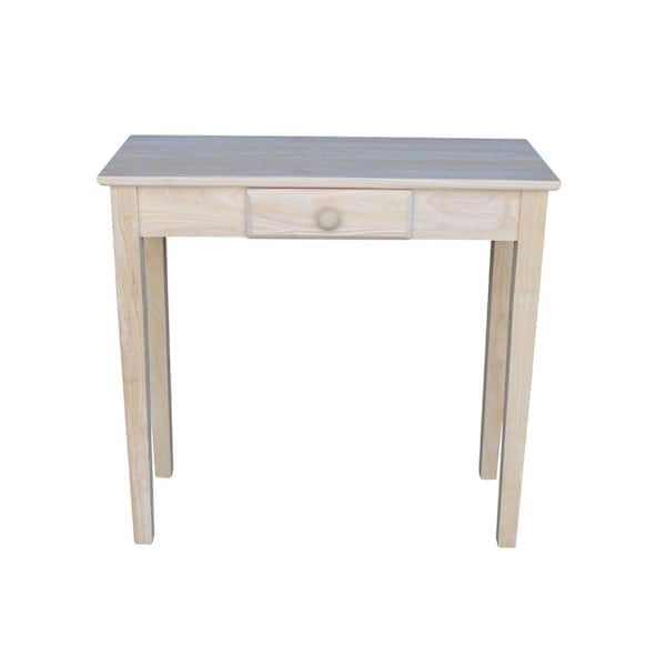 30 in. Unfinished Standard Square Wood Console Table with Drawers