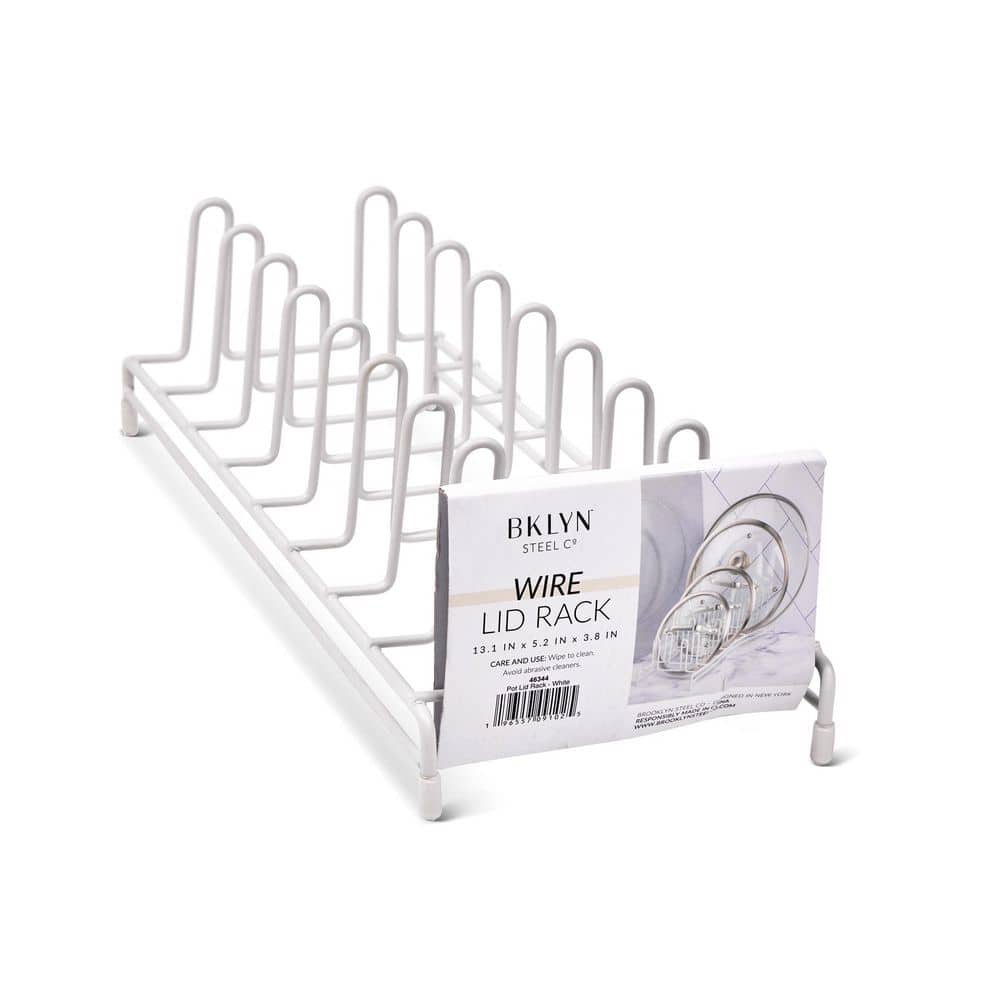 BROOKLYN STEEL CO. White Standing Lid Pot Rack 46344-BFF - The Home Depot