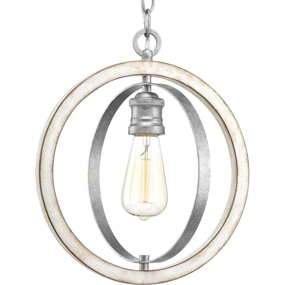 Progress Lighting Conestee 6-Light Galvanized Coastal Globe Large Hanging Pendant Light