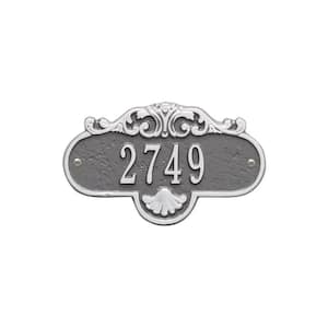 Oval Rochelle Petite Pewter/Silver Wall 1-Line Address Plaque