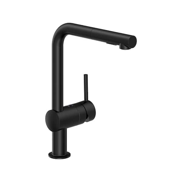 GROHE Minta Single-Handle Pull-Out Sprayer Kitchen Faucet in Matte Black