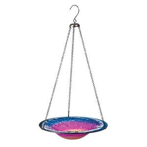 Hanging Sunrise Glass Birdbath