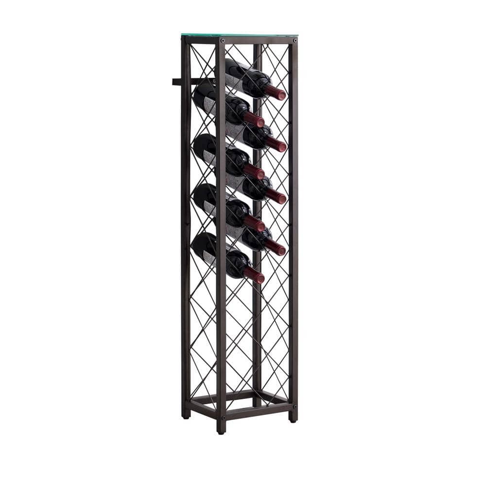 For Signature Rack Signature Home SignatureHome 13 -Bottle Capacity Narenda Pewter Finish ...