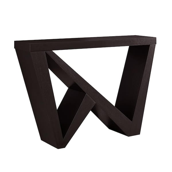 HomeRoots Jasmine 48 in. Cappuccino Standard Rectangle Wood Console Table with Storage