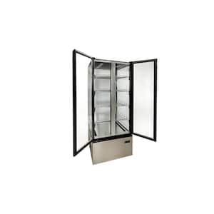 33.54 in. 21.2 cu. ft. NSF 4 Sided Glass Refrigerator Display Case Bakery ECL600 Black