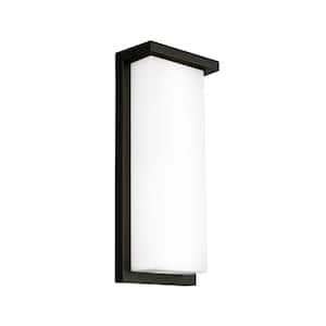 Vega 14 in. LED Indoor or Outdoor Wall Sconce Light 3000K in Black