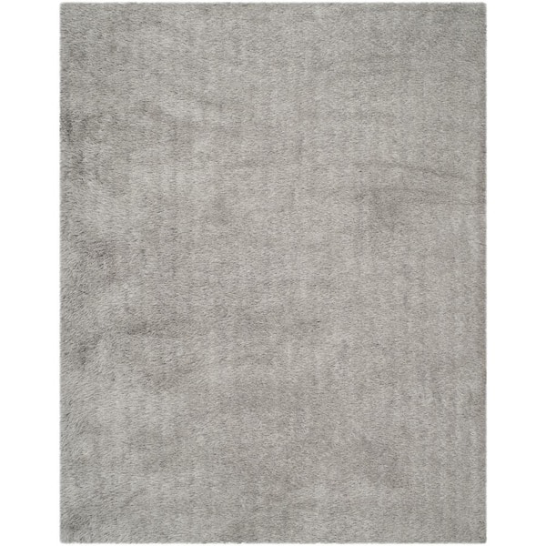 SAFAVIEH Venice Shag Silver 9 ft. x 12 ft. Solid Area Rug