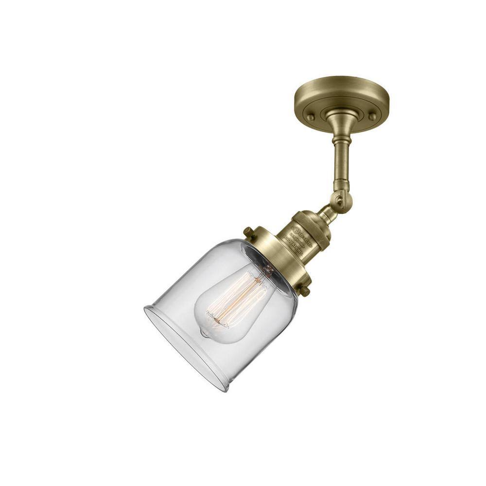 Antique Brass Dimmable Small Bell Sconce