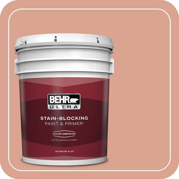 BEHR ULTRA 5 gal. Home Decorators Collection #HDC-CT-13 Apricotta Extra-Durable Flat Interior Paint & Primer