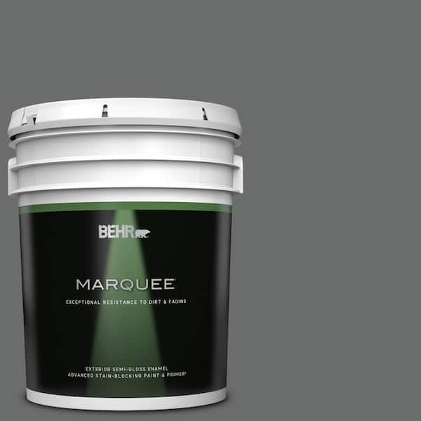 BEHR MARQUEE 5 gal. #770F-5 Dark Ash Semi-Gloss Enamel Exterior Paint & Primer