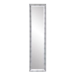 15 in. W x 70 in. H Rectangle Framed Silver Black Brushed Mirror
