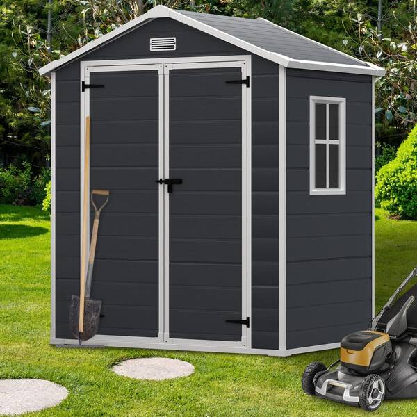BTMWAY Drak Gray 6 ft. W x 4 ft. D All-Weather Resin Patio