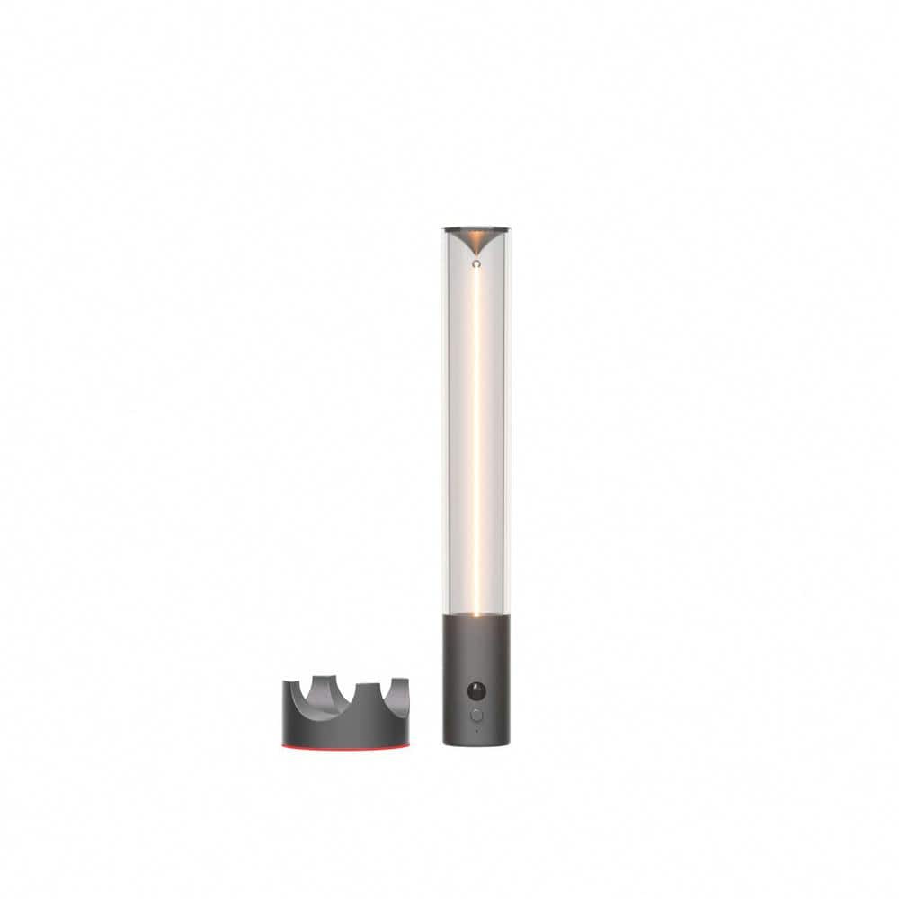 Gray Cylinder Battery Operated Dimmable LED Wall Sconce